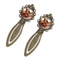 thumbnail image 2 of Cupid Elegant Vintage Copper-Colored Lace Bookmarks - Stainless Steel Reading Accessories Set, 2 of 5