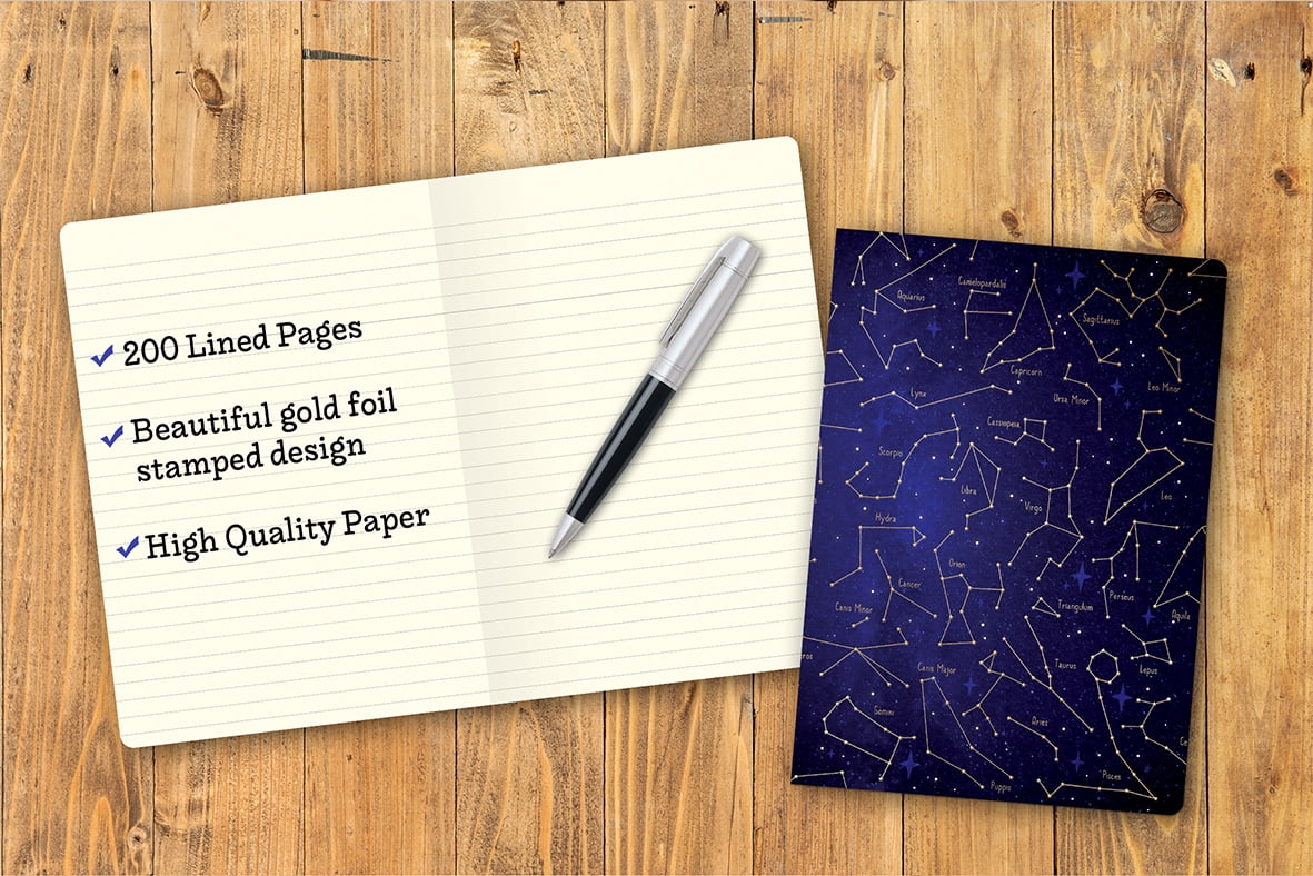 Piccadilly Astrology Lined Journal with Flexi Cardstock Cover