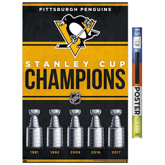 NHL Pittsburgh Penguins - Champions 23 Wall Poster, 22.375" x 34"