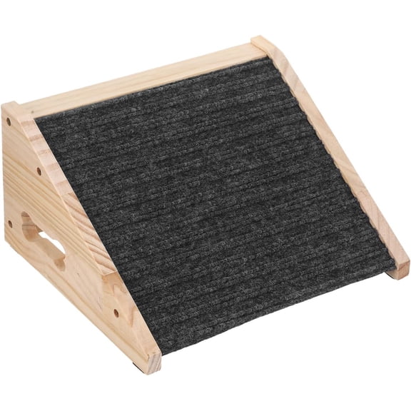 HaCpiu Non-slip Wooden Pet Ramp for Bed Sofa Couch Indoor Dog Stairs for Dogs and Elderly Cats Gentle Incline Puppy Steps Ladder Safe Comfortable Climbing Aid