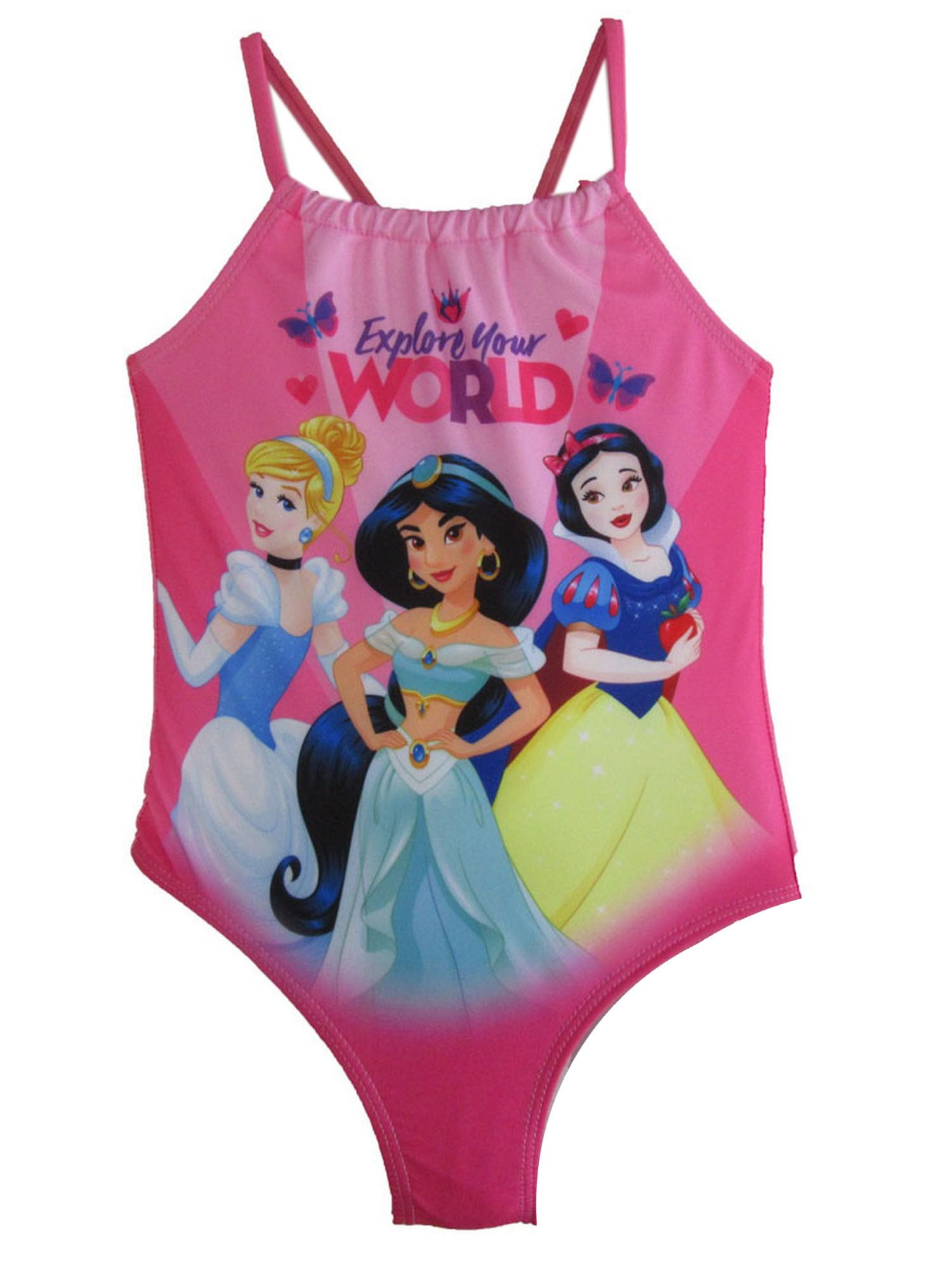 Disney Disney Little Girls Pink Princess Swimsuit
