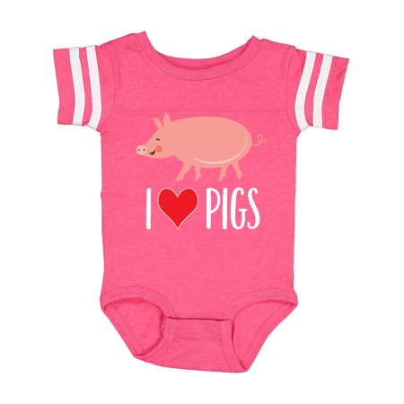 

Inktastic I Love Pigs Funny Farm Animal Gift Baby Boy or Baby Girl Bodysuit