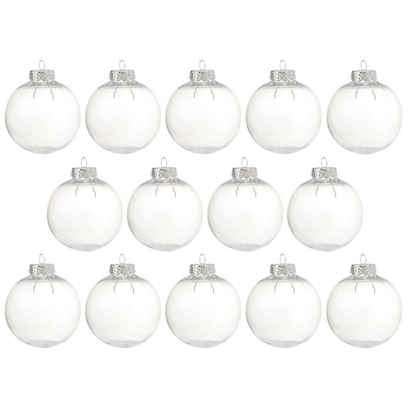 Minkissy  Hanging Fillable Spheres Ornament Craft Kit Christmas 15pcs