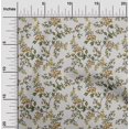 thumbnail image 2 of oneOone Georgette Viscose Yellow Fabric Floral Dress Material Fabric Print Fabric By The Yard 42 Inch Wide, 2 of 5