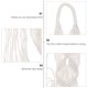 thumbnail image 2 of 1 unid Cuerda de algodón Flowerpot Net Creative Colgante Plantador Cesta Decoración de Hogar Beige, 2 of 7