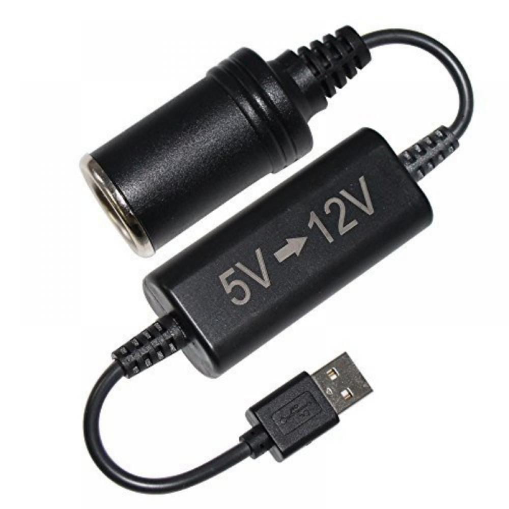 Boost Converter Adapter Wired 5V USB To Car Cigarette Lighter Socket Power Cord Transformer Cable - Walmart.com