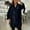 Navy, variant on Womens Sequin Ruffle Front Long Sleeve Button Down Shirts Sparkly V Neck Flowy Dressy Casual Loose Fit Blouses Tops Red M