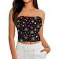 thumbnail image 6 of Stralyhd Independence Day Tube Tops for Women Usa Flag Summer Y2k Crop Tank Workout Bandeau Backless Basic Beach Stretchy Tops for Vacation Black XL, 6 of 6