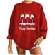 thumbnail image 1 of Navidad moda mujer casual manga larga impreso damas sudaderas tops Fridja ghj987+4939, 1 of 7