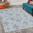 thumbnail image 2 of Fleur De Lis Decorative Rug, Lily Pattern Classic Retro Royal Vintage European Iris Ornamental Art, Quality Carpet for Bedroom Dorm and Living Room, 6 Sizes, Pale Teal, by Ambesonne, 2 of 4