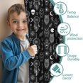 thumbnail image 3 of Blackout Kids Curtains,Black White Gothic Dreamcatcher Owl Skull Pattern Childrens Insulated Curtains Set Of 2,Bedroom Essentials,Toddler Room Decor 42x54in(106x137cm), 3 of 5