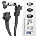 thumbnail image 3 of Cables de extensión SHINIGHT, 4 unidades, 1,19 m, para 5050 LED SMD RGB NEON, 3 of 5