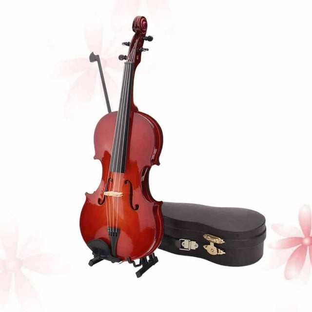 Minkissy Modèle d'Instrument de Musique Miniature Marron pour Décoration de Bureau et Accessoires de Photographie 16cm