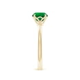 thumbnail image 3 of ANGARA Lab Grown Solitaire Round Emerald Classic Engagement Ring for Women in 14K Yellow Gold (Size-6.5mm) | May Birthstone, Birthday, Anniversary, Jewelry Gift for Women | Lab-Grown Emerald Ring, 3 of 8