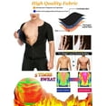 thumbnail image 5 of Men Sauna Body Shaper Sweat Suit Sleeve Spa Cami Compression Hot Polymer Corset Slimming Workout Vest Weight Loss Top, 5 of 8