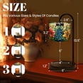 thumbnail image 2 of Candle Warmer Lamp with Timer Dimmer Decorative Flower Vine Stained Glass Window Film Candle Lamp Warmer for Jar Candle with 4 Bulbs Gifts for Women House Warming Gifts, 2 of 8