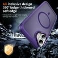 thumbnail image 6 of Allytechgroup iPhone 16 Plus Case Magnetic, Compatible with Magsafe Matte Back Cover Military Grade Shockproof Anti-Scratch Slim Fit Phone Case Cover for Apple iPhone 16 Plus, Purple, 6 of 9
