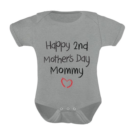 Tstars Boys Unisex Best Gift for Mother's Day Shirts Happy 2nd Mothers Day Baby Toddler Cool Cute Gift for Mom Shirts for Baby Boy Mothers Day Gift Infant Baby One Piece Cute Baby Bodysuit