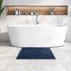 thumbnail image 2 of 50 x 80 cm, navy blue non-slip bathroom rug, soft microfiber bathroom rug, absorbent, machine washab, 2 of 4
