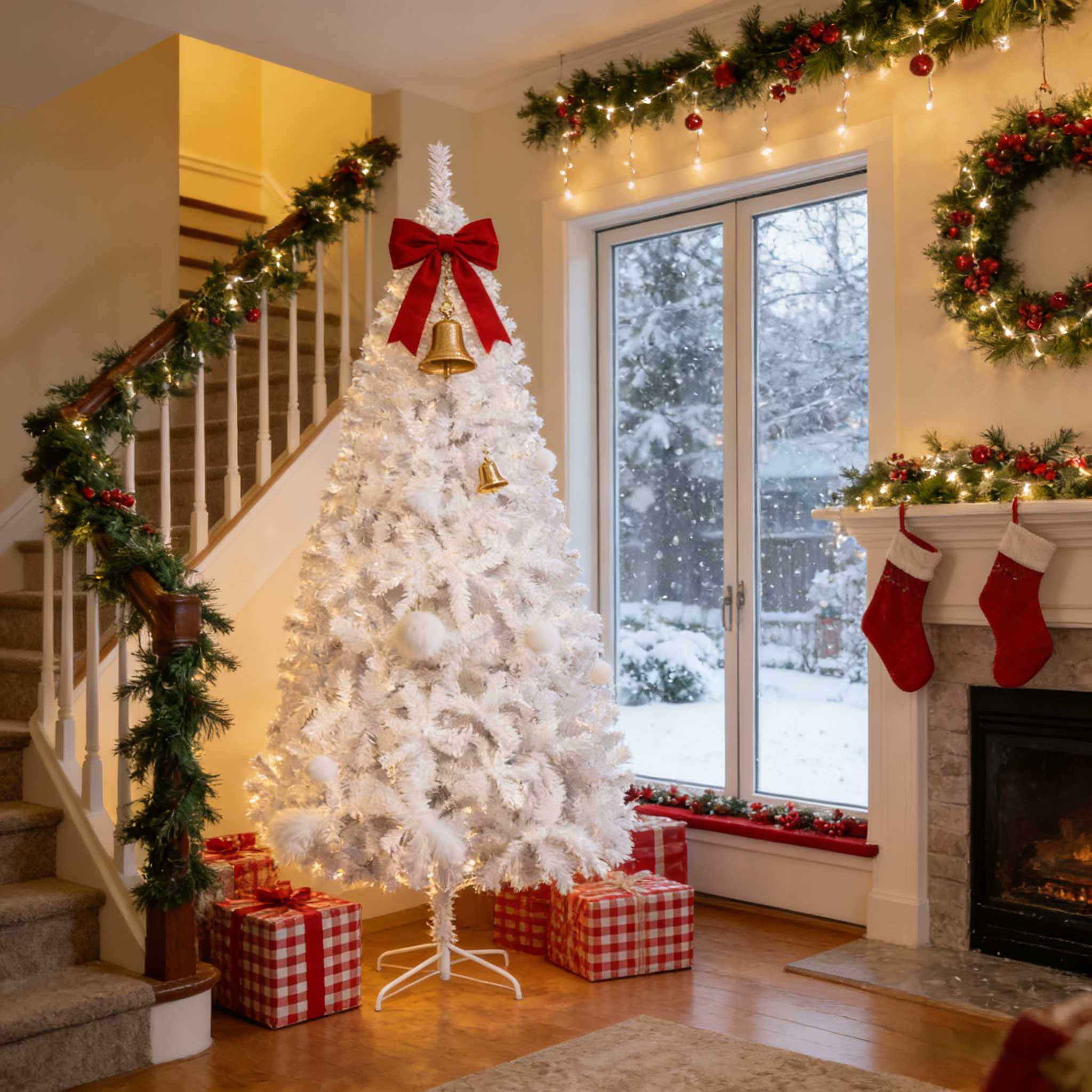 Ktaxon 7.5ft White Christmas Tree Artificial Christmas Tree