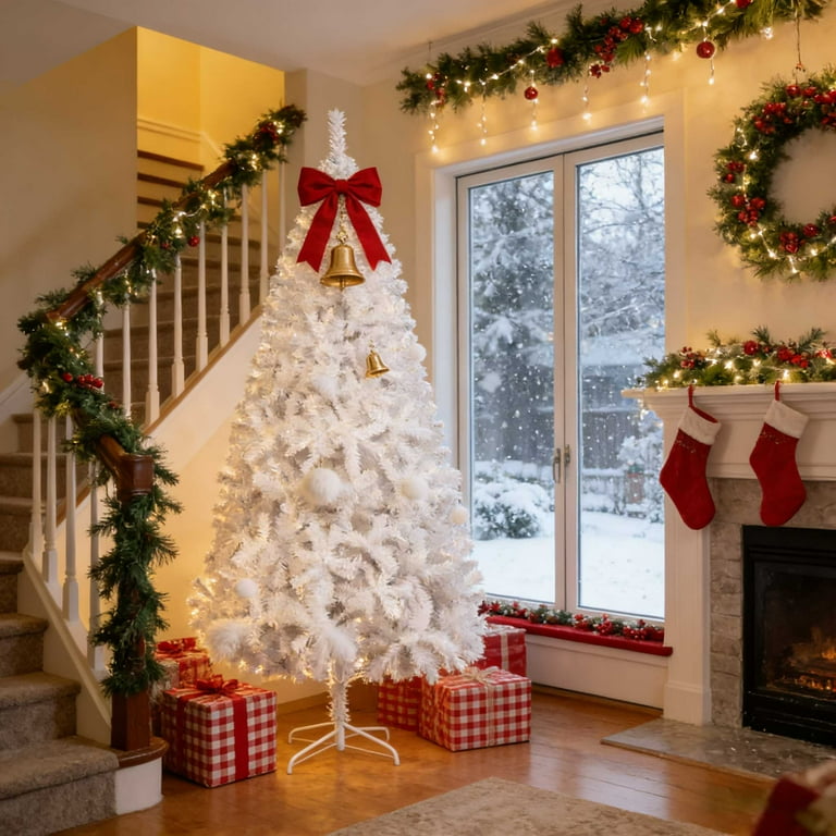 ✳︎new arrival✳︎christmastreeクリスマスツリー⑤white Ktaxon 7.5ft White Christmas Tree Artificial Christmas Tree