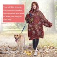 thumbnail image 4 of Wearable Oversized Blanket,Red Christmas Snowflake Pattern Wearable Blanket Hoodie for Adults,Cozy Hooded Blankets with Super Pockets,Super Warm Fuzzy Pullover for Women & Men, 4 of 6