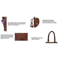 thumbnail image 4 of Madosh Womens Brown Crossbody Genuine Leather Shoulder Tote Office Handbag Purse Satchel Bag, 4 of 6