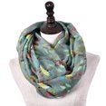 thumbnail image 4 of Women Ladies Classic Round Leaf Pattern Print Scarf Little Bird Warp Scarf, 4 of 9