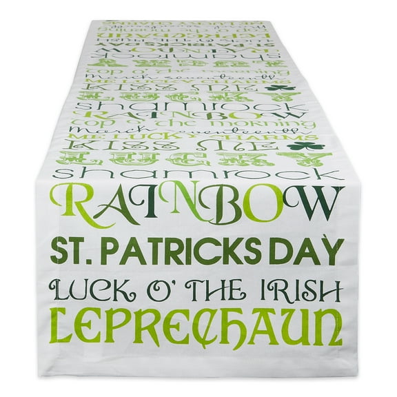 St Patricks Day Print Table Runner 14x108"