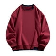 thumbnail image 1 of Sudaderas sin capucha para hombre, de manga larga, cuello redondo, en varios colores y a la moda, de poliéster., 1 of 3