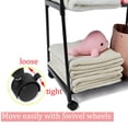 thumbnail image 4 of 3 in 1 Neat Garment Rack Rail Movable Clothing Garment Clothes Rack Rail with 2-Tier Shoes Organizer Free-Standing Hanging Rail Storage Compartment, 4 of 8