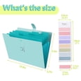 thumbnail image 2 of SKYDUE Expanding File Folder with 5 Pockets - Letter A4 Paper Accordion Document Organizer - Assorted Colors - 4 Options, 2 of 5