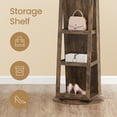 thumbnail image 4 of LEDREM 360° Rotable Jewelry Cabinet, Full Length Mirror & Lock, 120 Earring Slots, 12 Necklace Hooks, Storage Shelfs On Back, 4 of 8