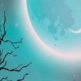 thumbnail image 6 of Northlight 23.5" Halloween Prelit LED Church in Cemetery Canvas Wall Art - Teal Blue/Black, 6 of 10