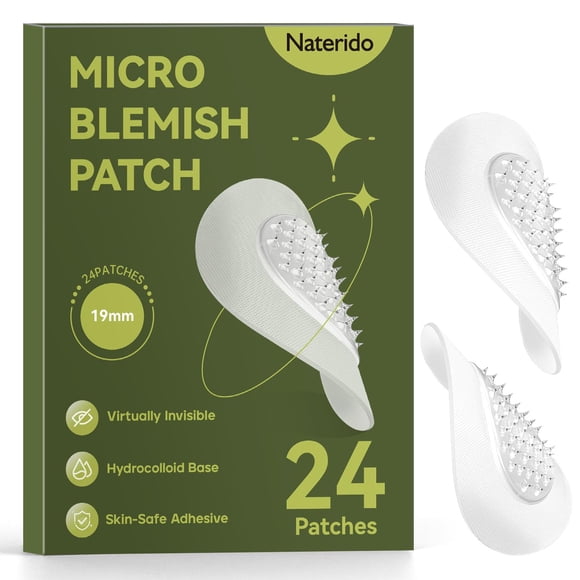 Parche para acné Naterido Microdart hidrocoloide 24 unidades