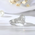 thumbnail image 2 of Dazzlingdaimonds Jewels 925 Sterling Silver 2.30 Ct Pear Cut White Diamond Wedding Engagement Thanksgiving Christmas Bridal Ring Set 14K White Gold Plated For Women's -7, 2 of 5