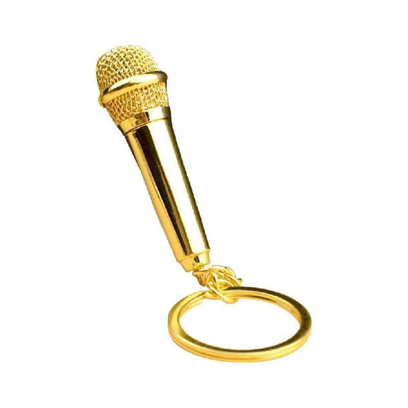 Microphone Pendant Keychain Mic Keyring Festive Gift Ornament for Versatile Use