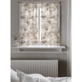 thumbnail image 5 of Abstract Brown Curtains 54 Inch Length,Sheer Curtains for Bedroom Living Room Window Retro Country Rustic Street Oil Paint Art Rod Pocket Drapes Kitchen Curtains Small Half Window 42"x54" 2 Panels, 5 of 6