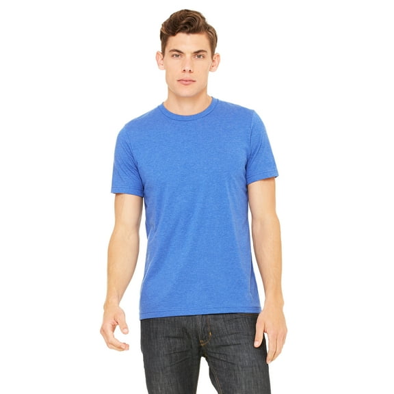 Bella Canvas Unisex Jersey Short Sleeve Tee , 3001CVC , HTHR TRUE ROYAL , Small