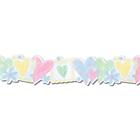 Kids Hearts Wallpaper Border JFM2806DB