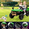 thumbnail image 3 of Eastvita 2-Seater 24V 6-Wheel Ride-On Dump Truck, Remote, Shovel, Music, Electric Dump Bed, 3 of 6