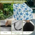 thumbnail image 4 of Renewold Outdoor Patio Chair Covers Dust Proof Water Resistant Swivel Lounge Chair Covers for 4-6 Stackable Dining Chairs Fits up to 38"W x 38"D x 36"H, Sea Turtle Starfish Blue, 4 of 7