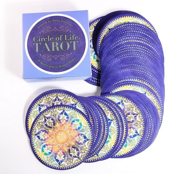 Círculo de la vida, Tarot, adivinación, cartas de oráculo, mantel, fiesta familiar, juego de mesa de ocio con guía en PDF qym unisex