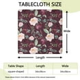thumbnail image 2 of Square Tablecloth with Elastic Edges 34 * 34 Inch Pioneer Waterproof Wine Floral Leaves Table Cover Washable Indoor and Outdoor for Party Kitchen Dinner Banquet Patio Picnic, 2 of 6