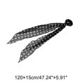 thumbnail image 4 of Unique Bargains 1 Pc Scarf Pattern Rose Neck Scarf Black White, 4 of 5