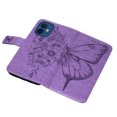 thumbnail image 4 of Decase iPhone 12 Case, Butterfly Patterned Wallet Case, Magnetic Folio Faux Leather with Wrist Strap Credit Card Holder Slots Kickstand Protective Cover For iPhone 12, Lightpurple, 4 of 14