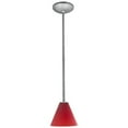 thumbnail image 6 of Access Lighting 28004-3R-BS-RED 7 in. Martini LED Brushed Steel Pendant Ceiling Light in Red, 6 of 6