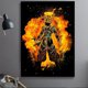 thumbnail image 2 of Cuadro Decorativo Gogeta Neon Orange Canvas Listo Para Colgar 35x55cm Jungle Art Impresion Tela Arte, 2 of 6
