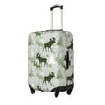 thumbnail image 2 of Daiia green plaid Moose tree Luggage Cover, Thickened Washable Travel Luggage Covers, Elastic Unique Baggage Covers for 18-20 inch Luggage-Medium, 2 of 9