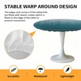 thumbnail image 2 of Elastic Fitted Round Tablecloth, Blue Ombre Waterproof Stretch Table Cover for 45"-54" Tables, Contemporary Gradient Abstract Art Washable Outdoor Tablecloths for Patio, Picnic, Camping, 2 of 9